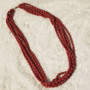 Red bead necklace